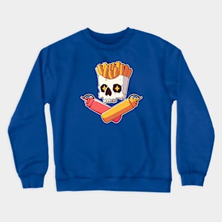 Killer Fast Food // Skull French Fries with Ketchup & Mustard Crewneck Sweatshirt